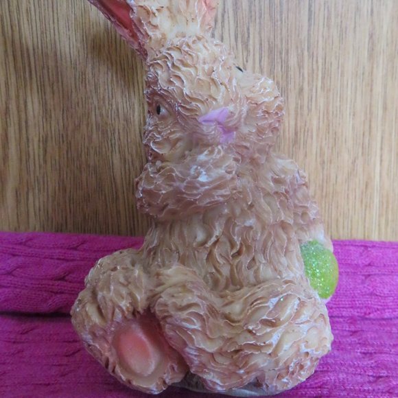 Pair Cute BUNNIES Ceramic Easter Vintage (K408) - Picture 4 of 7